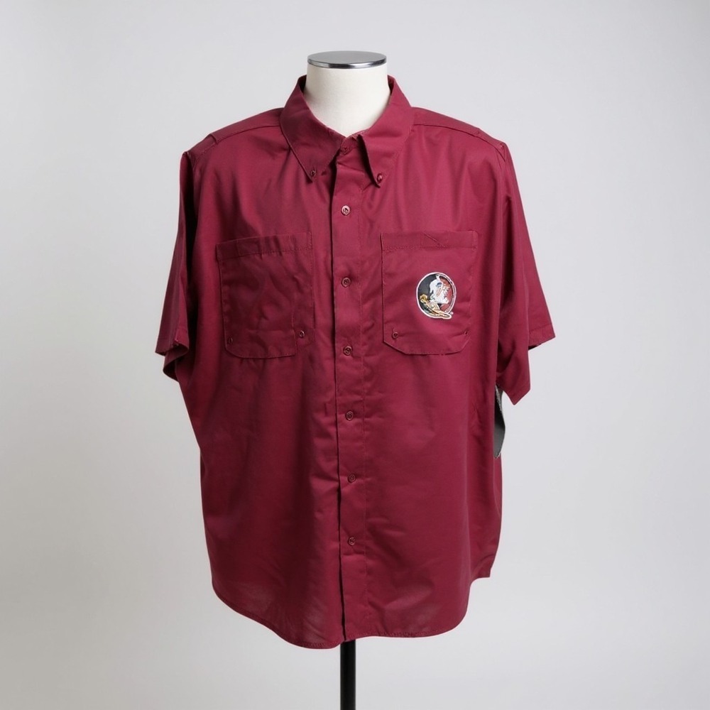 Florida State Seminoles FSU Shirt Men 2XL Pro Edge Button Down NCAA Red New